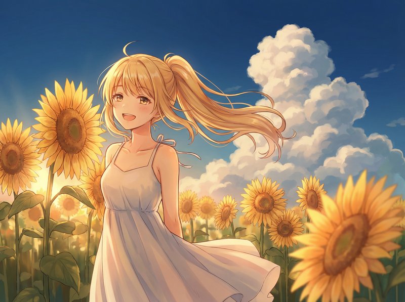 黑料动漫美图-向日葵少女